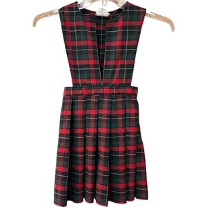 Plaid pinafore dress uniform, girls size 6